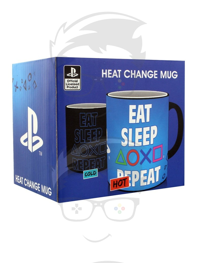 Eat Sleep Repeat Heat Changing Mug - Playstation 4 Eat Sleep Repeat Heat Changing Mug - Playstation 4